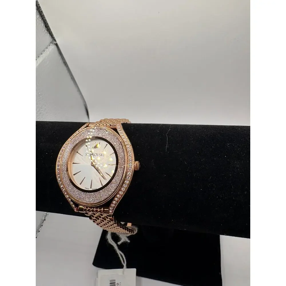 Swarovski Crystalline Oval Rose Gold Crystal Watch New With Tags